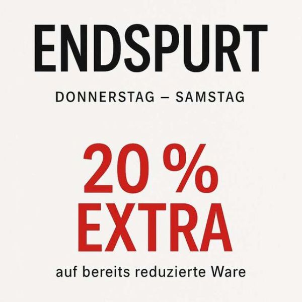 NUR NOCH BIS MORGEN! 20% EXTRA auf reduzierte Ware bei Marc O´Polo Garmisch